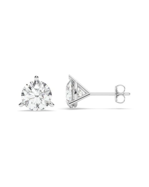 Lab Grown Diamonds Metallic 14K 2.00 Ct. Tw. Lab-Grown Diamond Earrings