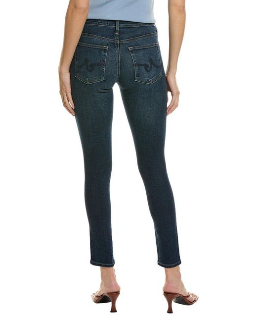 AG Jeans Blue Farrah Statford High-rise Skinny Ankle Jean