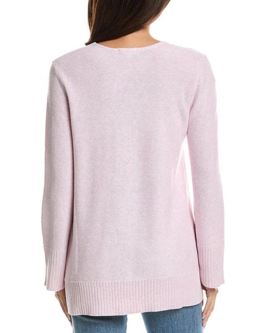 Forte Purple Easy V-Neck Sweater