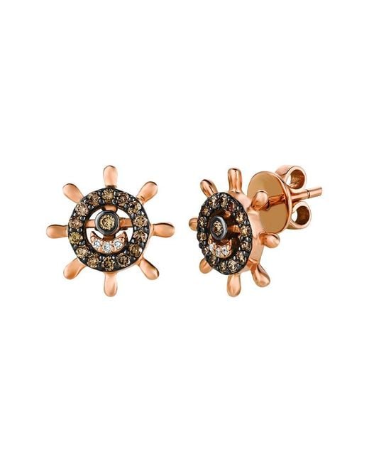 Le Vian Metallic Le Vian 14K Rose 0.47 Ct. Tw. Diamond Earrings
