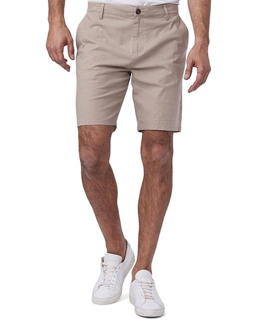 PAIGE Natural Thompson Linen-blend Short for men