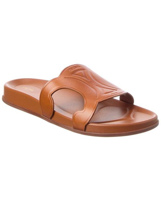Céline Brown Troimphe Leather Sandal