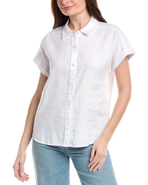 Tommy Bahama White Paradiseshore Coastalina Linen Camp Shirt