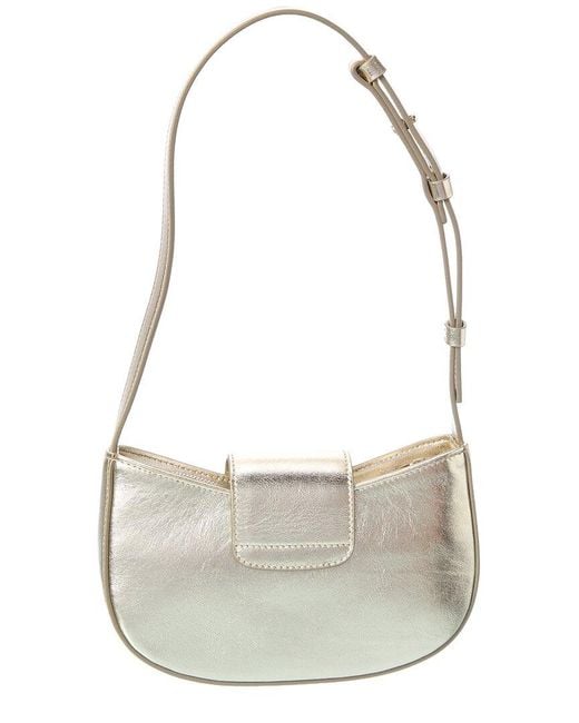Ferragamo White Double Gancini Mini Leather Shoulder Bag