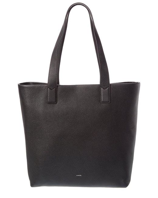 Vince Black Slim Leather Tote for men