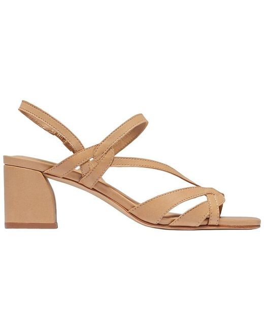 Bernardo Metallic Gyoda Leather Mid Heel Sandal