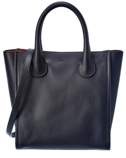 Chloé Joyce Small Leather Tote in Black | Lyst Canada