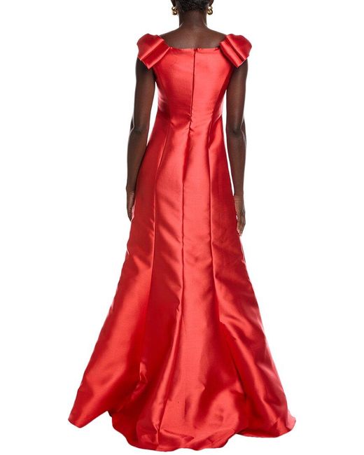 Rene Ruiz Red Off-The-Shoulder Mermaid Gown
