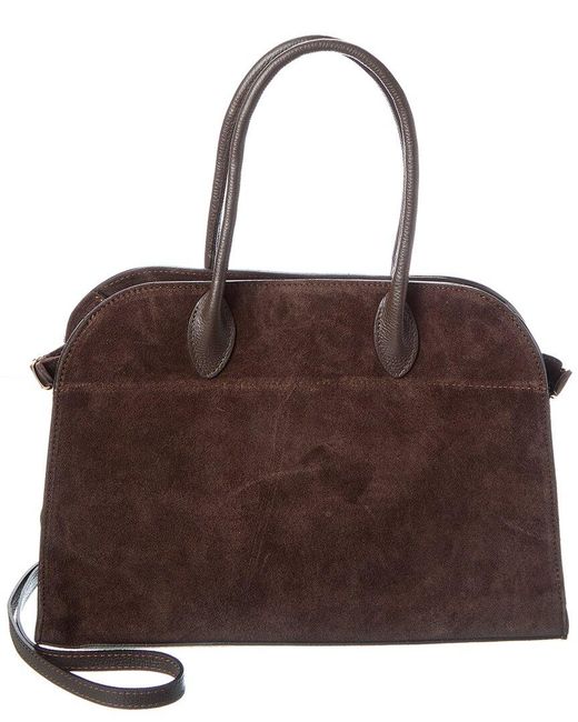 Persaman New York Brown Suede Tote
