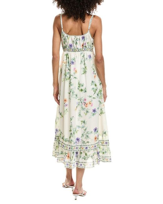 Max Studio Green Sleeveless Tie Front Midi Dress