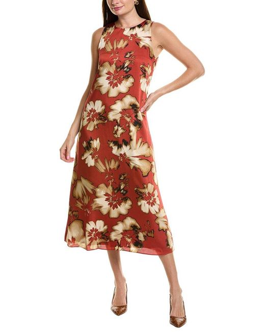 Anne Klein Red Midi Dress
