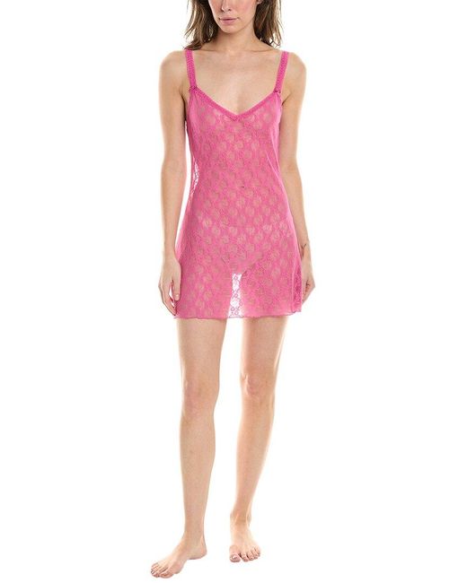 B.tempt'd Pink B.temptd By Wacoal Lace Kiss Chemise