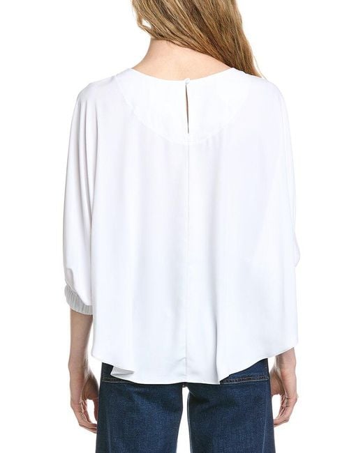Joseph Ribkoff White Elbow Sleeve Top