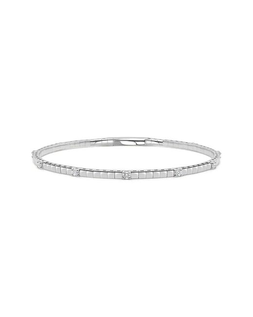 Sabrina Designs White 14K 0.32 Ct. Tw. Diamond Flexible Bangle Bracelet