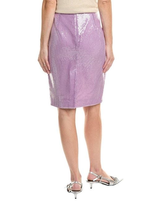 MILLY Purple Adley Sequin Skirt