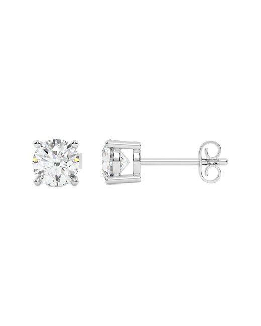 Lab Grown Diamonds Metallic 14K 2.00 Ct. Tw. Lab-Grown Diamond Stud Earrings