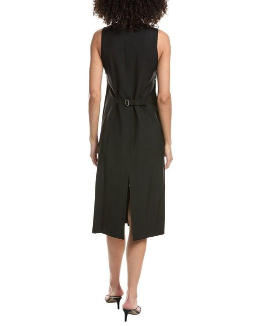 3.1 Phillip Lim Black Tailored Vest Wool-blend Midi Dress