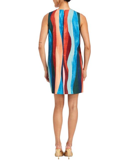 mestiza Blue Tuesday Shift Mini Dress