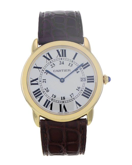 Cartier Gray Ronde Louis Watch Circa 2010S (Authentic Pre-Owned) for men