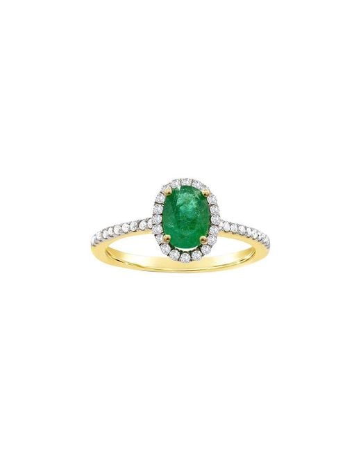 Gemstones Green 14K 0.72 Ct. Tw. Emerald Statement Ring