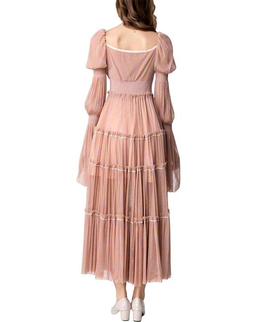 BURRYCO Pink Solid Maxi Dress