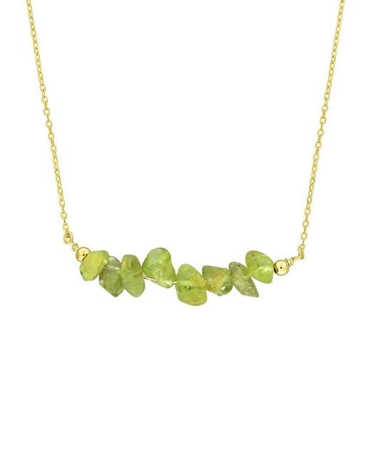 Rina Limor Metallic 1.41 Ct. Tw. Peridot Bead Necklace