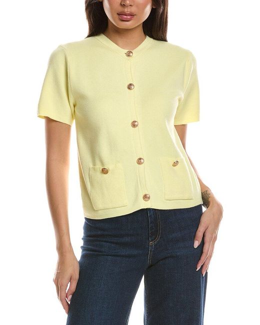 To My Lovers Yellow Solid Cardigan