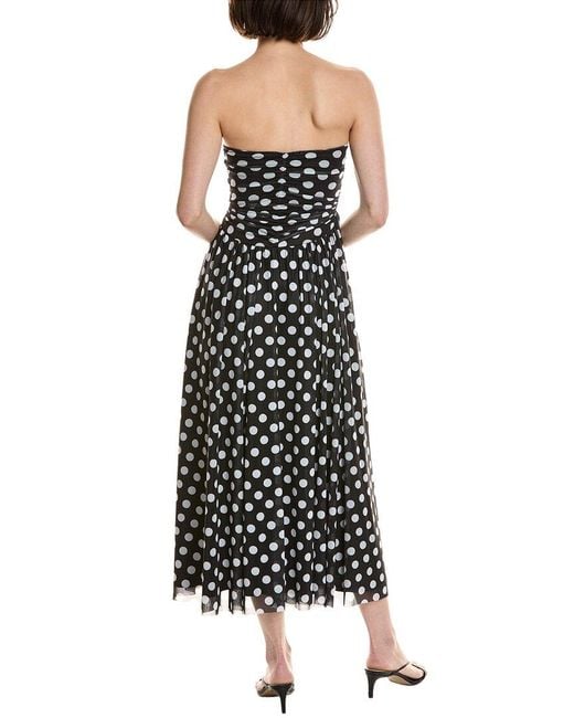 NVLT Black Mesh Midi Dress