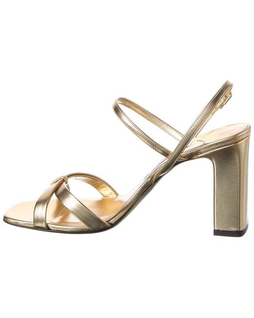 Jimmy Choo Metallic Elsy 85 Leather Sandal