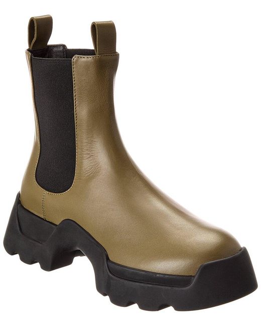 Proenza Schouler Brown Stomp Leather Chelsea Boot