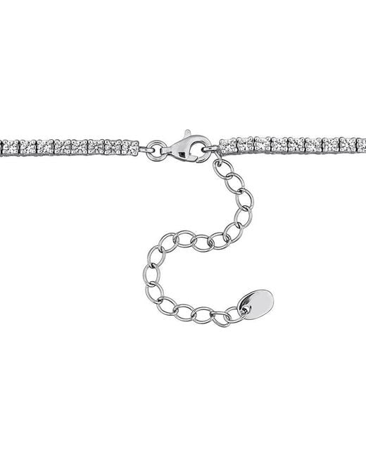 Rina Limor Blue 6.96 Ct. Tw. Lab-Grown And Sapphire Station Tennis Necklace