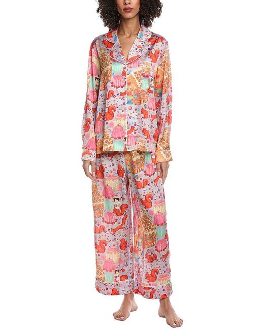 Karen Mabon Red 2Pc Pajama Set