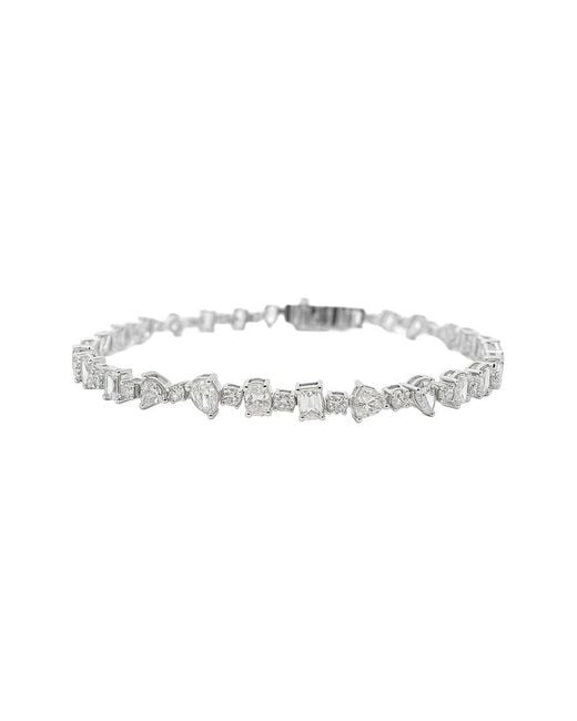 Maitre De Diamant White 14K 5.30 Ct. Tw. Lab-Grown Diamond Mixed-Shape Diamond Tennis Bracelet
