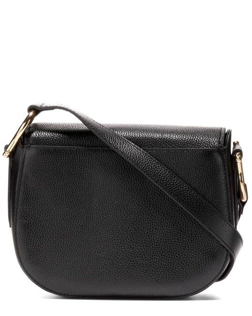 Cole Haan Mini Saddle Bag In Irish Coffee Leather - Adjustable Crossbody Purse With Back Pocket