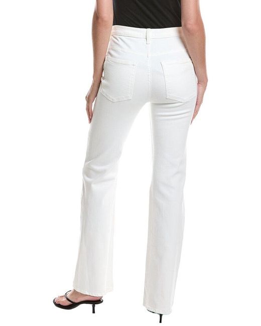 ASKK NY White High Rise Kick Straight Leg Jean