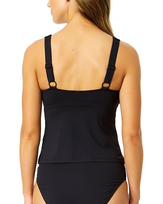 Anne Cole Black V Neck Ring Front Tankini