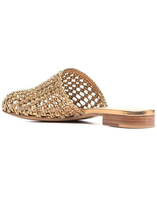 Ferragamo White Ellas Knotted Leather Mule
