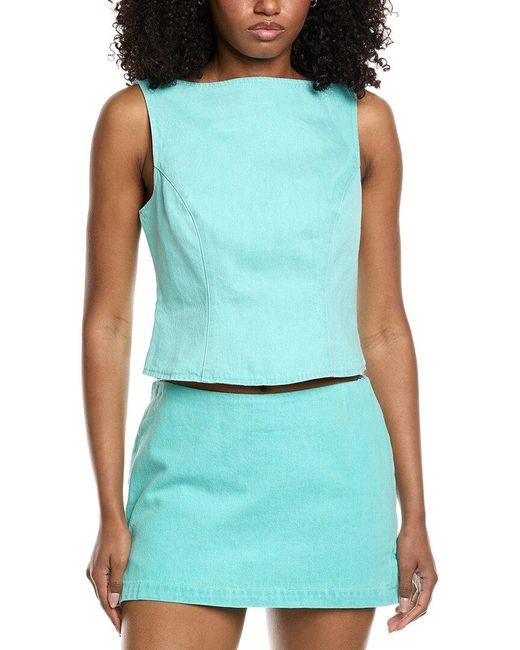 Amanda Uprichard Blue Lielle Top