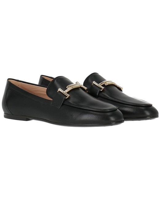 Tod's Black Gomma Leather Loafer