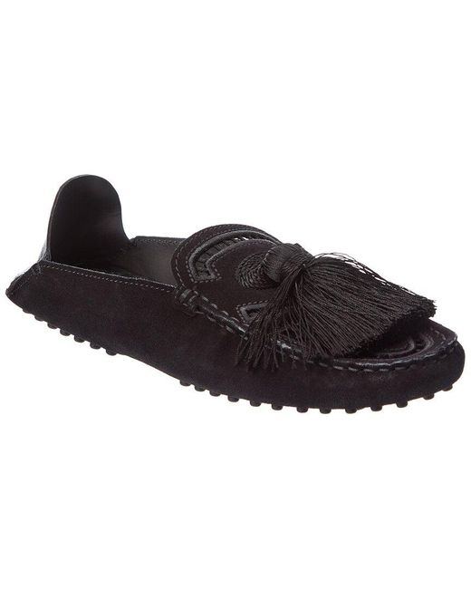Tod's Black Suede Loafer