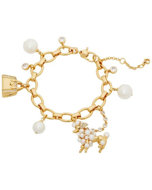Kate Spade Metallic Cz Poodles & Poms Charm Bracelet