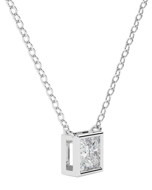 Lab Grown Diamonds Metallic 14K 0.50 Ct. Tw. Lab-Grown Diamond Necklace