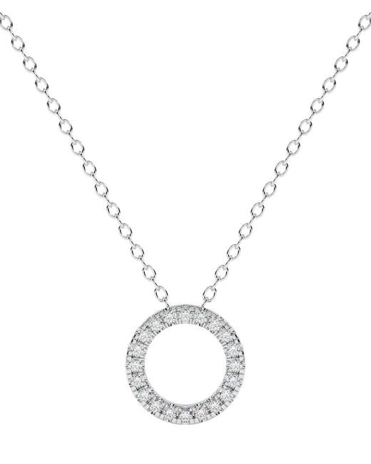Lab Grown Diamonds Metallic 14K 0.50 Ct. Tw. Lab-Grown Diamond Necklace