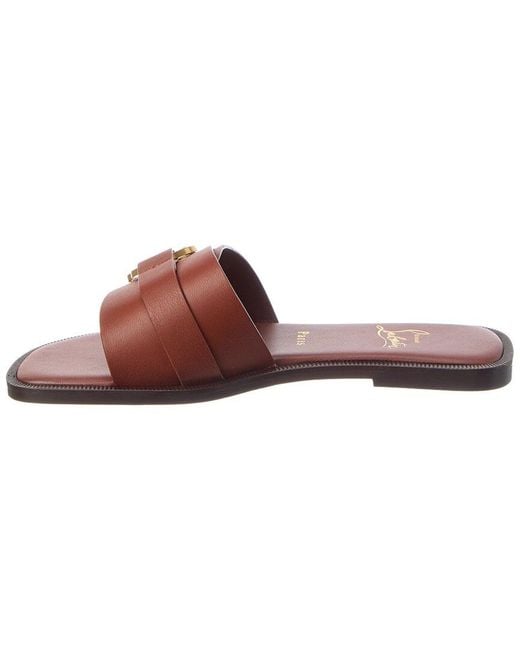Christian Louboutin Brown Roma Leather Mule