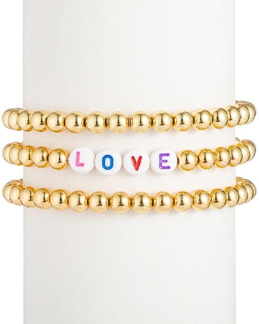 Eye Candy LA Metallic Titanium Love Bracelet