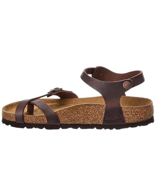 Birkenstock Brown Taormina Waxy Leather Sandal
