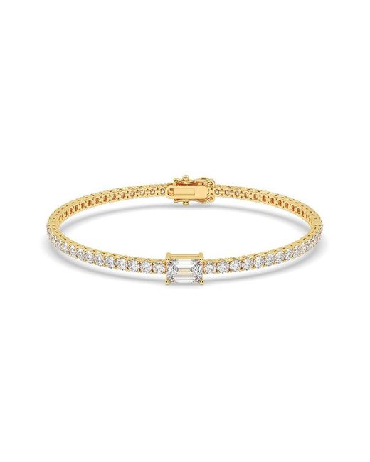 Lab Grown Diamonds Metallic 14K 3.00 Ct. Tw. Lab-Grown Diamond Bracelet