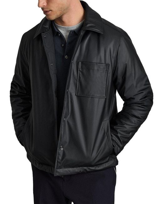 Reiss Black Hyde Technical Overshirt for men