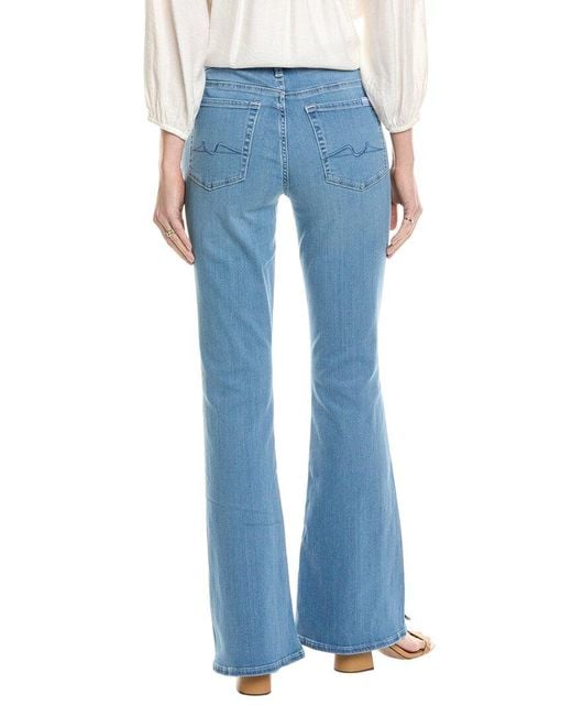 7 For All Mankind Blue Ali High-Waist Marrakech Classic Flare Jean