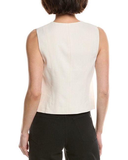 A.L.C. White Leo Linen-Blend Vest